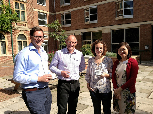 Nottingham financial geographers, past and present. From left: Thomas Wainwright, Jon Beaverstock, Sarah Hall, Karen Lai 