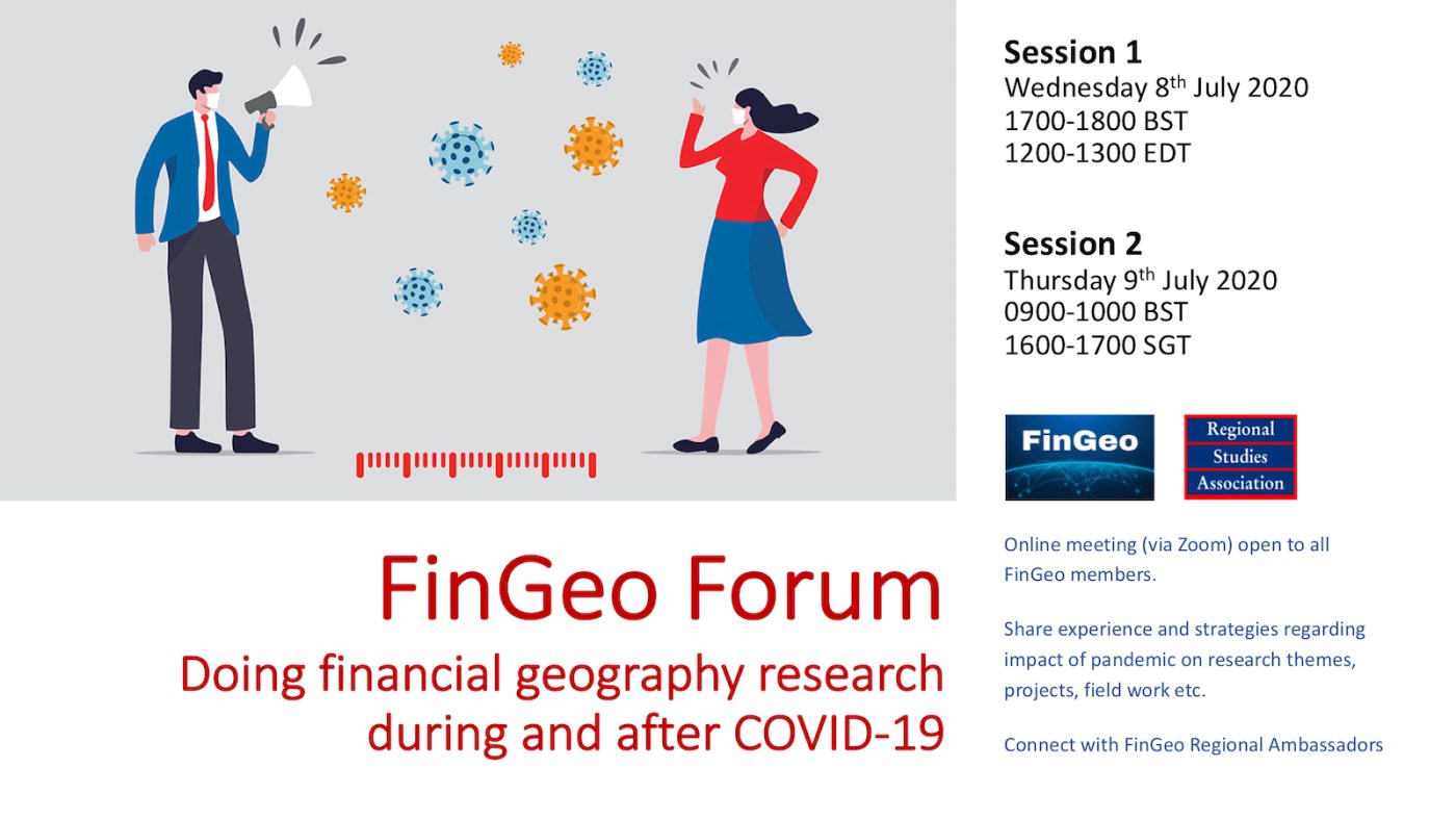 FinGeo Forum: Doing financial geography research during and after Covid-19